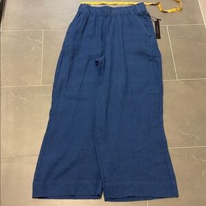 NWT Tahari royal blue linen pants
